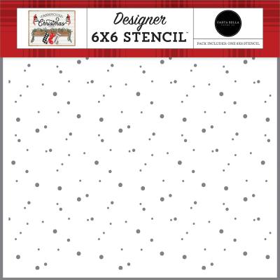 Carta Bella Farmhouse Christmas Stencil - Cozy Snowfall